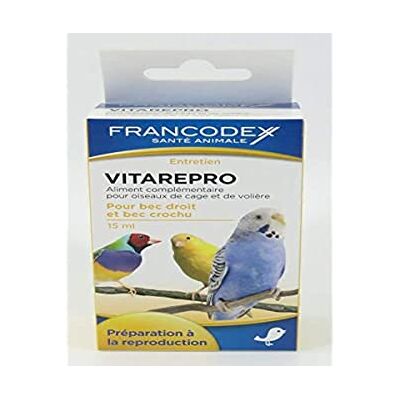 Francodex Aliment Préparation à la Reproduction Vitarepro pour Oiseau 15ml Francodex Aliment Préparation à la Reproduction Vitarepro pour Oiseau 15ml