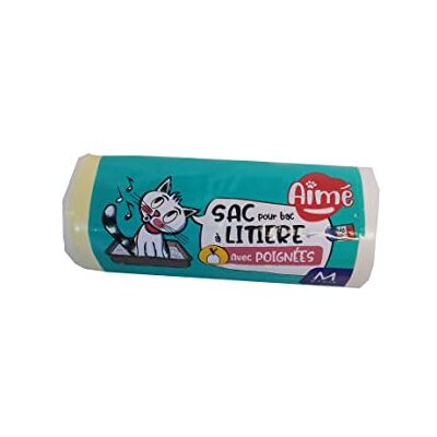 Aimé Sacs Litière Chat x12 Format Universel 42x30 cm Sacs pour Bac à Litière avec Poignées Refermables pour le Bien-Être de votre Chat Sacs Hygièniques pour Litières Aimé Sacs Litière Chat x12 Format Universel 42x30 cm Sacs pour Bac à Litière avec Poignées Refermables pour le Bien-Être de votre Chat Sacs Hygièniques pour Litières