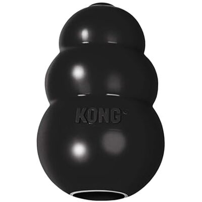 KONG Extreme Dog Toy Caoutchouc Naturel Robuste, Noir Jouet à Mordre, Chasser et Rapporter Pour Chien Petite Taille KONG Extreme Dog Toy Caoutchouc Naturel Robuste, Noir Jouet à Mordre, Chasser et Rapporter Pour Chien Petite Taille