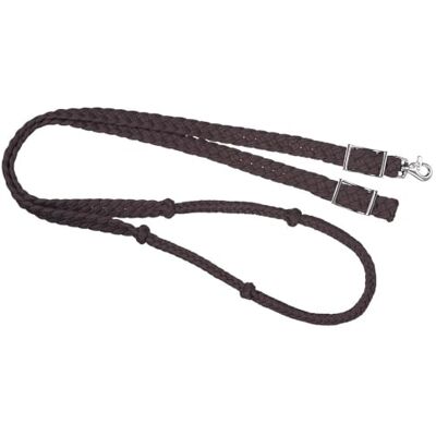 Tough 1 Rênes en corde nouée, marron Tough 1 Rênes en corde nouée, marron