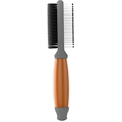 Wahl Brosse douce double face pour chiens et chats, brosse 2 en 1, outils de toilettage professionnels, élimine les nœuds et les nœuds, poignée en gel, brosse à épingles pour animaux de compagnie Wahl Brosse douce double face pour chiens et chats, brosse 2 en 1, outils de toilettage professionnels, élimine les nœuds et les nœuds, poignée en gel, brosse à épingles pour animaux de compagnie