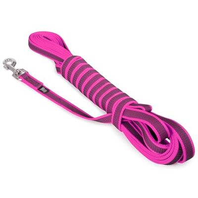 Julius-K9 216GM-PN-S10 Laisse antidérapante Color & Gray avec poignée, 20 mm x 10 m, Rose-Gris Julius-K9 216GM-PN-S10 Laisse antidérapante Color & Gray avec poignée, 20 mm x 10 m, Rose-Gris