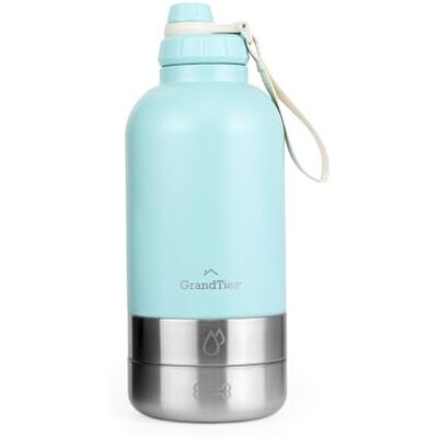 GRANDTIES Bouteille d'eau portable isotherme pour chien avec 2 bols d'eau amovibles Conteneur de voyage étanche pour nourriture pour chien Accessoires pour promenade, randonnée, camping (1,9 l GRANDTIES Bouteille d'eau portable isotherme pour chien avec 2 bols d'eau amovibles Conteneur de voyage étanche pour nourriture pour chien Accessoires pour promenade, randonnée, camping (1,9 l