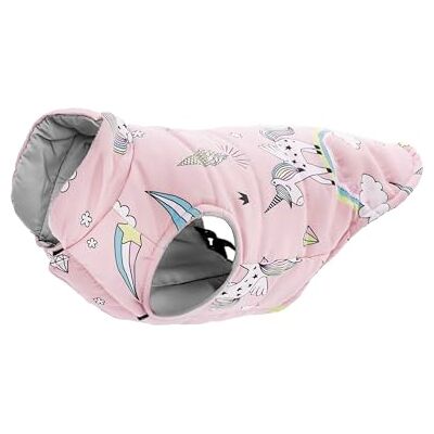 Record Manteau imperméable pour chiens Licorne avec élastiques pour pattes arrière et trou de laisse. Idéal pour tous les climats Rose, 4XS Record Manteau imperméable pour chiens Licorne avec élastiques pour pattes arrière et trou de laisse. Idéal pour tous les climats Rose, 4XS