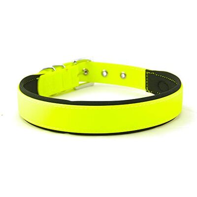 Nobby Collier pour chien Jaune fluo L 45-55 cm l 25 mm Nobby Collier pour chien Jaune fluo L 45-55 cm l 25 mm