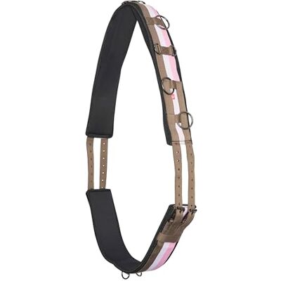 Imperial Riding IRH Deluxe Extra Ceinture de Longe Ergonomique avec sans Garrot et Anneaux en métal Cappuccino-Blanc/Rose Classique Imperial Riding IRH Deluxe Extra Ceinture de Longe Ergonomique avec sans Garrot et Anneaux en métal Cappuccino-Blanc/Rose Classique