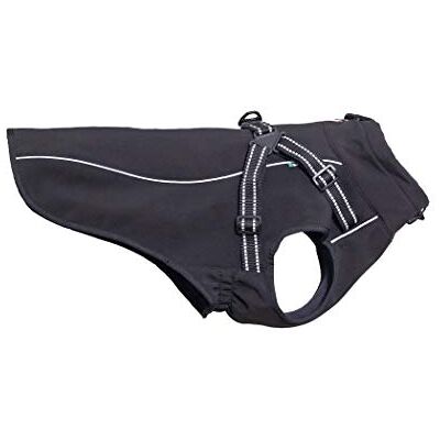 CHIARA Manteau softshell pour chien avec doublure polaire Pour chiens de taille moyenne et grande Imperméable et coupe-vent avec harnais intégré Veste pour chien Charlie, XL CHIARA Manteau softshell pour chien avec doublure polaire Pour chiens de taille moyenne et grande Imperméable et coupe-vent avec harnais intégré Veste pour chien Charlie, XL