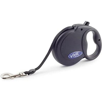 Ancol Viva Laisse rétractable Noir S 5 m Ancol Viva Laisse rétractable Noir S 5 m