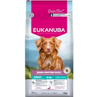 Eukanuba Nourriture sèche pour chien mono protéine canard Special Care avec seulement du canard comme protéines animales Formule à faible teneur en allergènes 12 kg Eukanuba Nourriture sèche pour chien mono protéine canard Special Care avec seulement du canard comme protéines animales Formule à faible teneur en allergènes 12 kg
