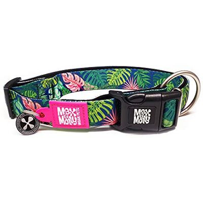 Max & Molly Urban Pets Max & Molly Smart ID Collier pour chien avec Gotcha! Médaillon de sécurité avec code QR et profil personnalisé pour animal de compagnie, néoprène rembourré doux, imperméable, tropical, taille XS (22,5 Max & Molly Urban Pets Max & Molly Smart ID Collier pour chien avec Gotcha! Médaillon de sécurité avec code QR et profil personnalisé pour animal de compagnie, néoprène rembourré doux, imperméable, tropical, taille XS (22,5