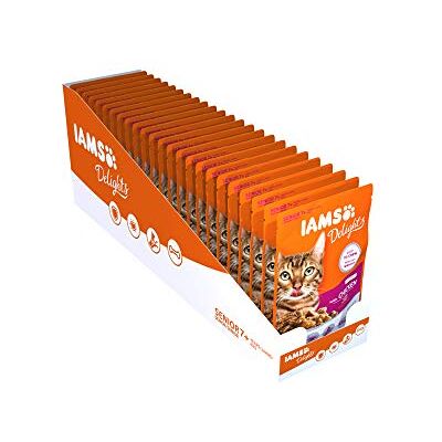 IAMS Senior Nourriture Humide en Sauce Poulet pour Chat Toutes Les Races 85 g Pack de 24 IAMS Senior Nourriture Humide en Sauce Poulet pour Chat Toutes Les Races 85 g Pack de 24
