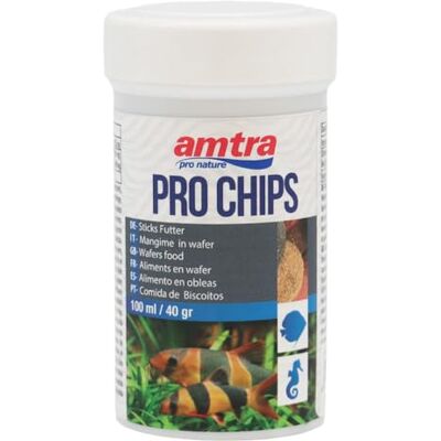 Amtra Pro Chips 100 ml – Comprimés de nourriture pour poissons d'aquarium qui mangent le sol Amtra Pro Chips 100 ml – Comprimés de nourriture pour poissons d'aquarium qui mangent le sol