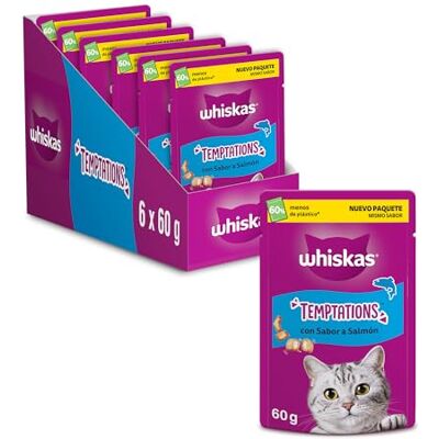 whiskas Temptations au saumon 6 x 60 g whiskas Temptations au saumon 6 x 60 g