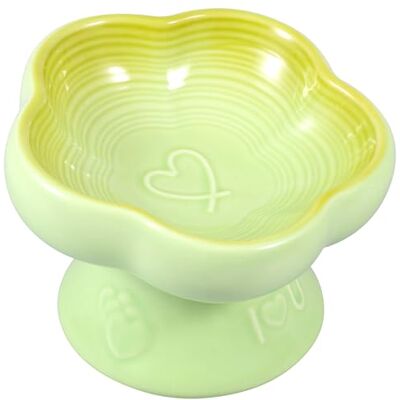 HuhWafee Gamelle pour chat En céramique 230 ml Avec inclinaison Pour petits chiens et chats Vert HuhWafee Gamelle pour chat En céramique 230 ml Avec inclinaison Pour petits chiens et chats Vert