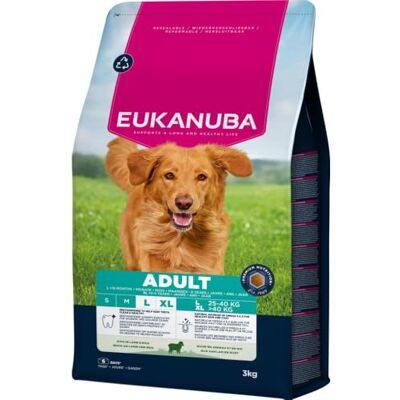 Eukanuba Aliments secs pour chiens avec agneau et riz pour races de grande taille, aliments secs de qualité supérieure pour chiens adultes, 3 kg Eukanuba Aliments secs pour chiens avec agneau et riz pour races de grande taille, aliments secs de qualité supérieure pour chiens adultes, 3 kg