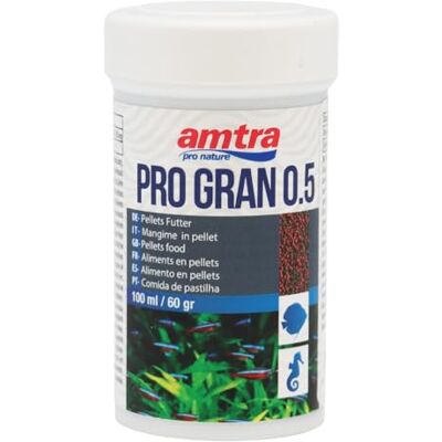Amtra Pro Gran Micro 0.5 Aliment complet pour petits poissons rouges d'eau douce et marins, microgranulés 0,5 mm, 100 ml Amtra Pro Gran Micro 0.5 Aliment complet pour petits poissons rouges d'eau douce et marins, microgranulés 0,5 mm, 100 ml