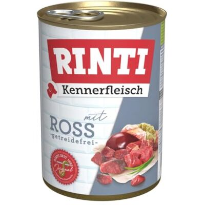Rinti Viande de connaisseurs Nourriture humide avec 70% de viande pour chiens adultes. Aliment complet sans céréales dans la boîte sans soja, colorants et conservateurs 12 x 400 g Ross Rinti Viande de connaisseurs Nourriture humide avec 70% de viande pour chiens adultes. Aliment complet sans céréales dans la boîte sans soja, colorants et conservateurs 12 x 400 g Ross