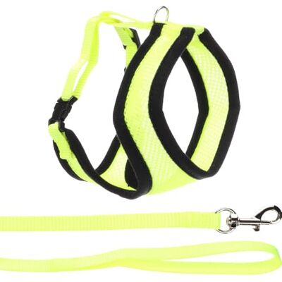 FLAMINGO Harnais pour chat avec laisse Jaune 32 cm 36-48 cm 110 cm 10 mm FLAMINGO Harnais pour chat avec laisse Jaune 32 cm 36-48 cm 110 cm 10 mm