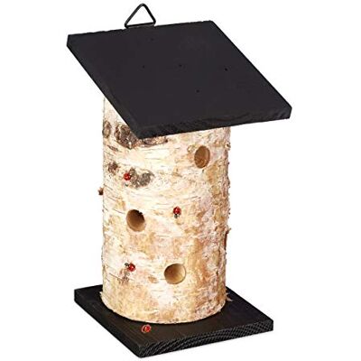 Relaxdays Hôtel à coccinelles, à Suspendre, 5 Chambres de 1,3 cm de Ø, 20,5 x 12 x 12 cm, Maison à Insectes, Nature/Noir Relaxdays Hôtel à coccinelles, à Suspendre, 5 Chambres de 1,3 cm de Ø, 20,5 x 12 x 12 cm, Maison à Insectes, Nature/Noir