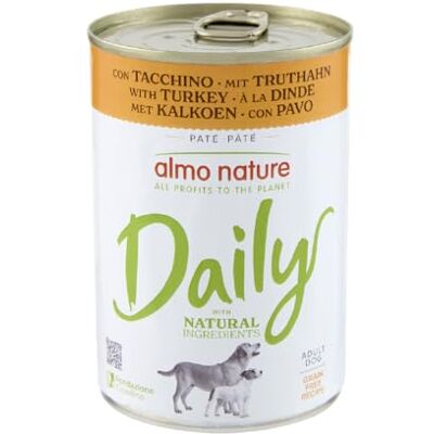 almo nature Daily Aliment Humide pour Chiens Dinde 24 x 400 g almo nature Daily Aliment Humide pour Chiens Dinde 24 x 400 g