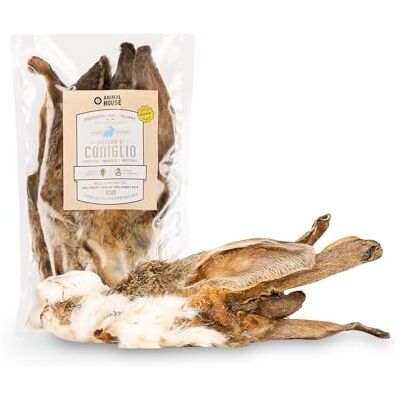 Animal House Friandise Chien BARF Naturelle – Oreilles de Lapin avec Poil, Snack Séché Riche en Protéines (100 g, OREILLES DE LAPIN AVEC POIL) Animal House Friandise Chien BARF Naturelle – Oreilles de Lapin avec Poil, Snack Séché Riche en Protéines (100 g, OREILLES DE LAPIN AVEC POIL)