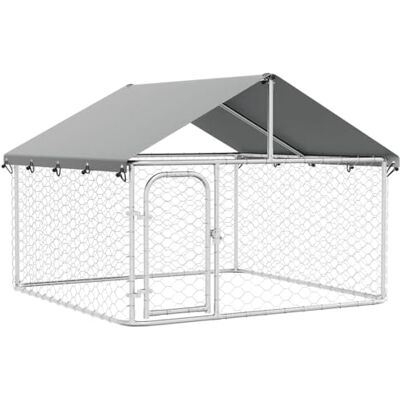vidaXL Chenil d'Extérieur avec Toit pour Chiens 200x200x150 cm Cage Enclos vidaXL Chenil d'Extérieur avec Toit pour Chiens 200x200x150 cm Cage Enclos