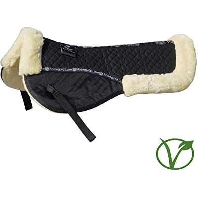 Rhinegold 448-F-BK/NAT Luxe Fourrure Demi-Pad Noir/Naturel, Full Rhinegold 448-F-BK/NAT Luxe Fourrure Demi-Pad Noir/Naturel, Full