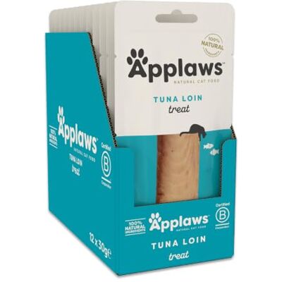 Applaws Friandises Naturelles pour Chats, Snack de Thon Entier, Sachet de 30 g (Pack de 12 Sachets) Applaws Friandises Naturelles pour Chats, Snack de Thon Entier, Sachet de 30 g (Pack de 12 Sachets)