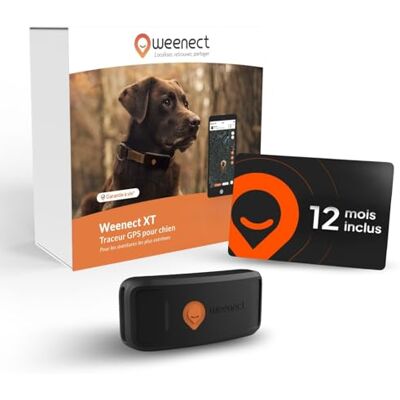 Weenect Pack XT Traceur GPS pour chien Sans collier 1 an d'abonnement inclus Étanche Antenne XL Portée Illimitée Weenect Pack XT Traceur GPS pour chien Sans collier 1 an d'abonnement inclus Étanche Antenne XL Portée Illimitée