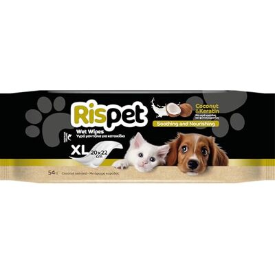 RisPet - Coconut Keratin - Lingettes Humides pour Animaux RisPet - Coconut Keratin - Lingettes Humides pour Animaux