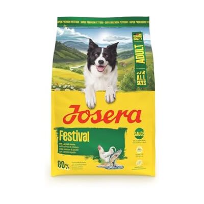 Josera Adult Festival Saumon et poulet (1 x 3 kg) Nourriture sèche de qualité supérieure pour chiens actifs adultes difficiles riche en énergie Délicieux manteau de sauce – également pour Josera Adult Festival Saumon et poulet (1 x 3 kg) Nourriture sèche de qualité supérieure pour chiens actifs adultes difficiles riche en énergie Délicieux manteau de sauce – également pour