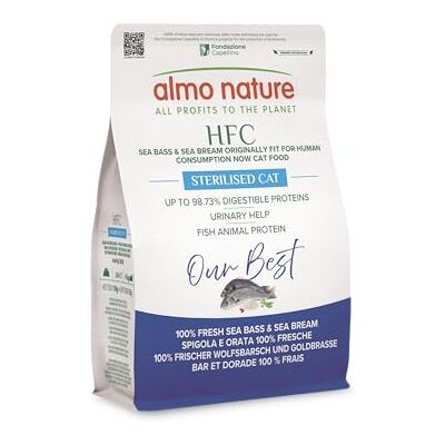 almo nature HFC Our Best Sterilized Croquettes Chat Stérilisé Bar et Dorade Frais Qualité HFC, Sans Gluten Aide au Contrôle du Poids Nourriture Sèche Complète 300g almo nature HFC Our Best Sterilized Croquettes Chat Stérilisé Bar et Dorade Frais Qualité HFC, Sans Gluten Aide au Contrôle du Poids Nourriture Sèche Complète 300g