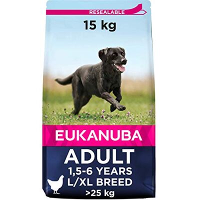 Eukanuba Chien Adulte Nourriture sèche Pour Grande Race Poulet 15kg Eukanuba Chien Adulte Nourriture sèche Pour Grande Race Poulet 15kg
