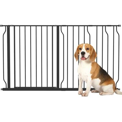 Pawhut Barrière de sécurité Chien barrière Extensible 75-145 x 76 cm barrière escaliers couloirs Portes sans perçage en Acier et ABS Noir Pawhut Barrière de sécurité Chien barrière Extensible 75-145 x 76 cm barrière escaliers couloirs Portes sans perçage en Acier et ABS Noir