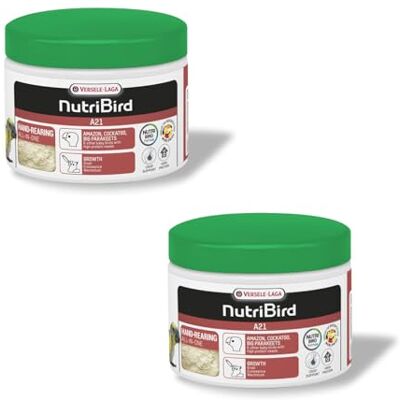 Versele-Laga NutriBird A21 Pack Double 2 x 250 g Nourriture pour l'élevage à la main des oiseaux Pour soutenir un développement optimal des jeunes oiseaux en bonne santé Versele-Laga NutriBird A21 Pack Double 2 x 250 g Nourriture pour l'élevage à la main des oiseaux Pour soutenir un développement optimal des jeunes oiseaux en bonne santé