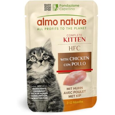 almo nature HFC Kitten Complete Poulet Nourriture Humide pour Chatons 55g, Lot de 24 almo nature HFC Kitten Complete Poulet Nourriture Humide pour Chatons 55g, Lot de 24