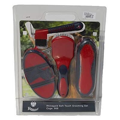 Rhinegold Soft Touch Blister de toilettage Rouge/bleu marine Rhinegold Soft Touch Blister de toilettage Rouge/bleu marine
