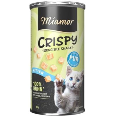 Miamor Sensible Snack Kitten Collation 100% filet de poitrine de poulet pour gâter les chats sensibles à la nutrition. Nourriture complémentaire dans une boîte pratique sans aucun additif 12 x 30 Miamor Sensible Snack Kitten Collation 100% filet de poitrine de poulet pour gâter les chats sensibles à la nutrition. Nourriture complémentaire dans une boîte pratique sans aucun additif 12 x 30
