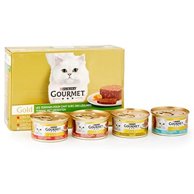 Gourmet Guld Terrines de Légumes - 12 x 85 G (X8) - Pour Chats Adulte Gourmet Guld Terrines de Légumes - 12 x 85 G (X8) - Pour Chats Adulte