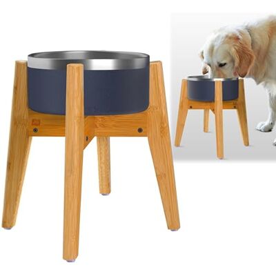 ZPirates Support réglable pour gamelle pour chien – Support surélevé – Largeur (extensible de 17,8 à 25,4 cm) – Bambou naturel ZPirates Support réglable pour gamelle pour chien – Support surélevé – Largeur (extensible de 17,8 à 25,4 cm) – Bambou naturel