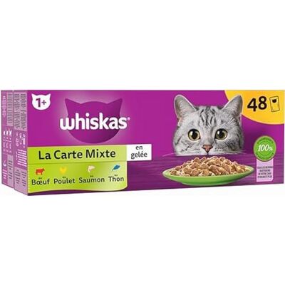 Whiskas La Carte Mixte - Nourriture fraîche pour chat 48x85g Whiskas La Carte Mixte - Nourriture fraîche pour chat 48x85g
