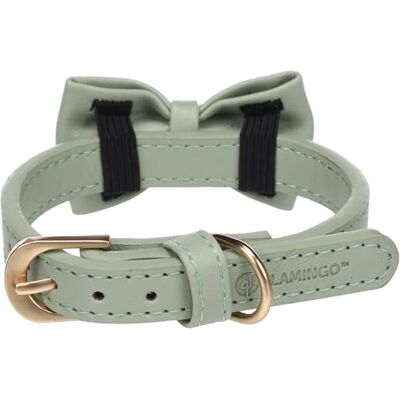 FLAMINGO Nela Collier pour chien avec nœud papillon Vert menthe XS/S 24-30 cm 15 mm FLAMINGO Nela Collier pour chien avec nœud papillon Vert menthe XS/S 24-30 cm 15 mm