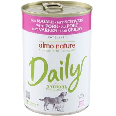 almo nature Daily Aliment Humide pour Chiens Porc 24 x 400 g almo nature Daily Aliment Humide pour Chiens Porc 24 x 400 g
