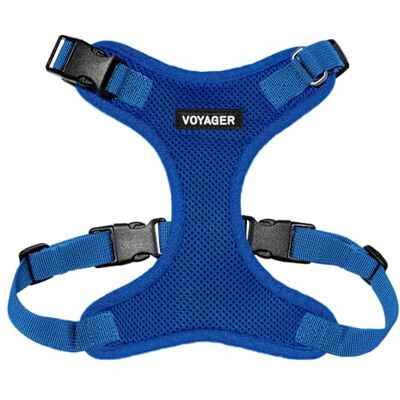 Best Pet Supplies Voyager Step-In Lock – Harnais en maille résistante aux intempéries pour animaux de compagnie, harnais réglable pour chats et chiens, bleu roi (bordure assortie), taille L (tour de Best Pet Supplies Voyager Step-In Lock – Harnais en maille résistante aux intempéries pour animaux de compagnie, harnais réglable pour chats et chiens, bleu roi (bordure assortie), taille L (tour de