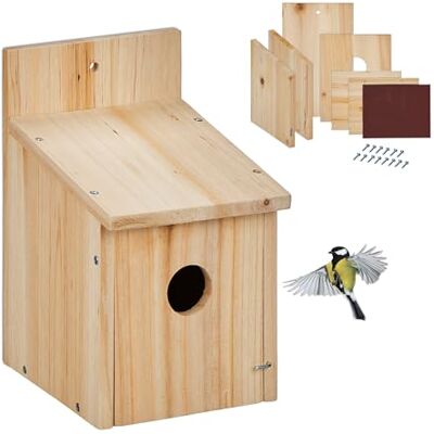 RELAXDAYS Kit Maison d'Oiseaux en Bois pour Petits Oiseaux RELAXDAYS Kit Maison d'Oiseaux en Bois pour Petits Oiseaux