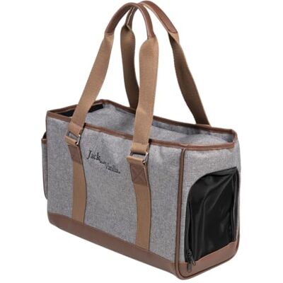 JACK AND VANILLA JV BIZOU Draagtas Grijs/Bruin-39x18x26cm JACK AND VANILLA JV BIZOU Draagtas Grijs/Bruin-39x18x26cm