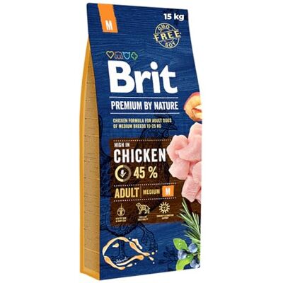 Brit Premium by Nature Adult M Adulto MANZANA, Pollo, MAÍZ 15 KG Brit Premium by Nature Adult M Adulto MANZANA, Pollo, MAÍZ 15 KG