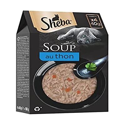 Sheba Classic Soup pour chat adulte – Soupe aux filets de thon – Sachets fraîcheur 40 x 40g Sheba Classic Soup pour chat adulte – Soupe aux filets de thon – Sachets fraîcheur 40 x 40g