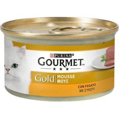 Gourmet Purina Gold Mousse alimentaire humide pour chats avec foie, 24 boîtes de 85 g Gourmet Purina Gold Mousse alimentaire humide pour chats avec foie, 24 boîtes de 85 g