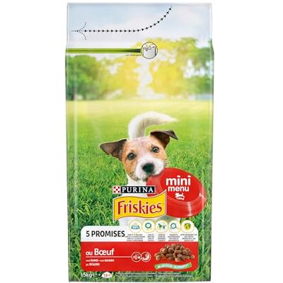 Friskies - Mini Menu Boeuf - Petit - 1,5 kg - Nourriture pour chien Friskies - Mini Menu Boeuf - Petit - 1,5 kg - Nourriture pour chien